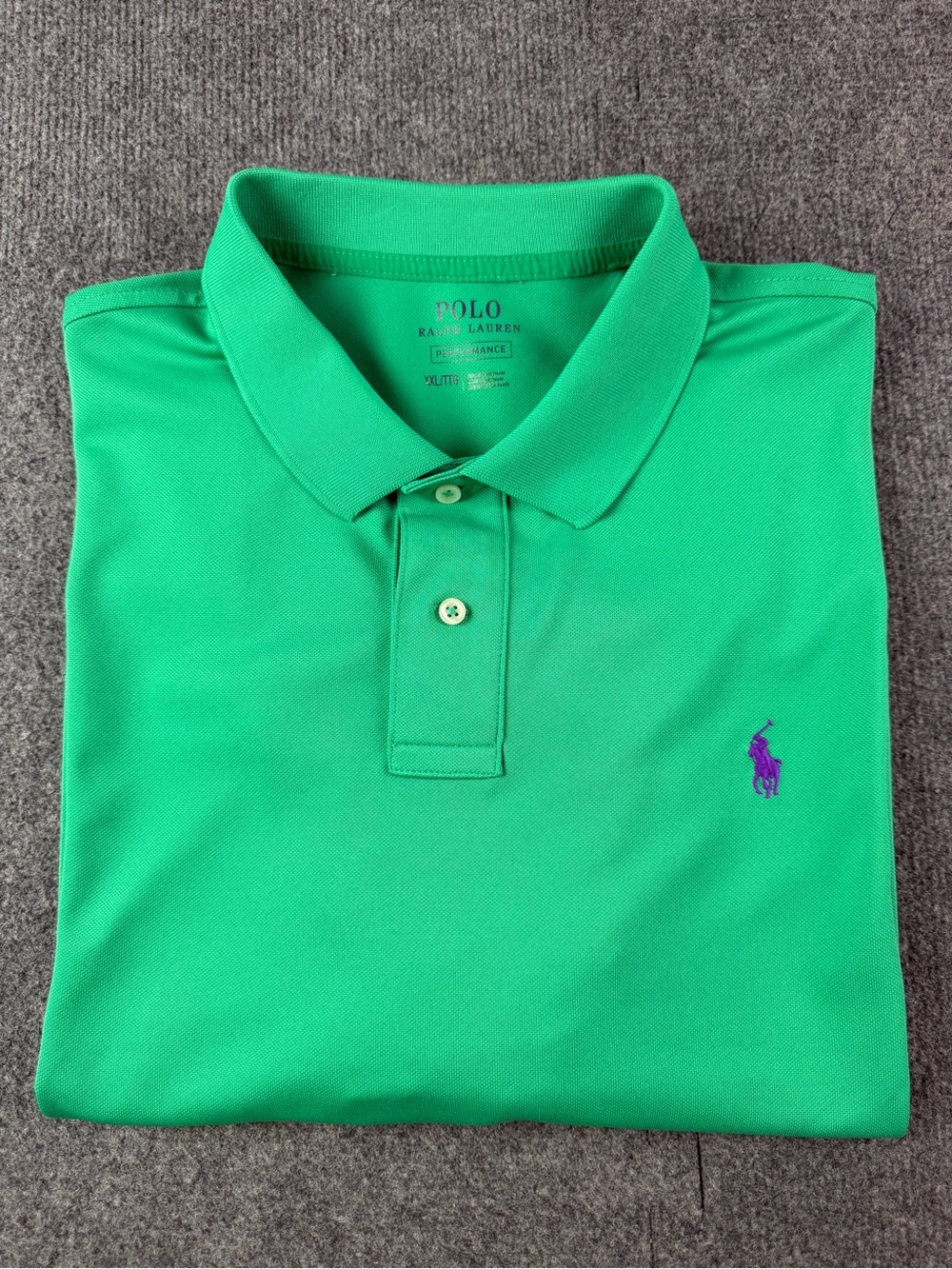 Polo Ralph Lauren Performance Mens Short Sleeve Golf Polo Shirt Size XXL Green